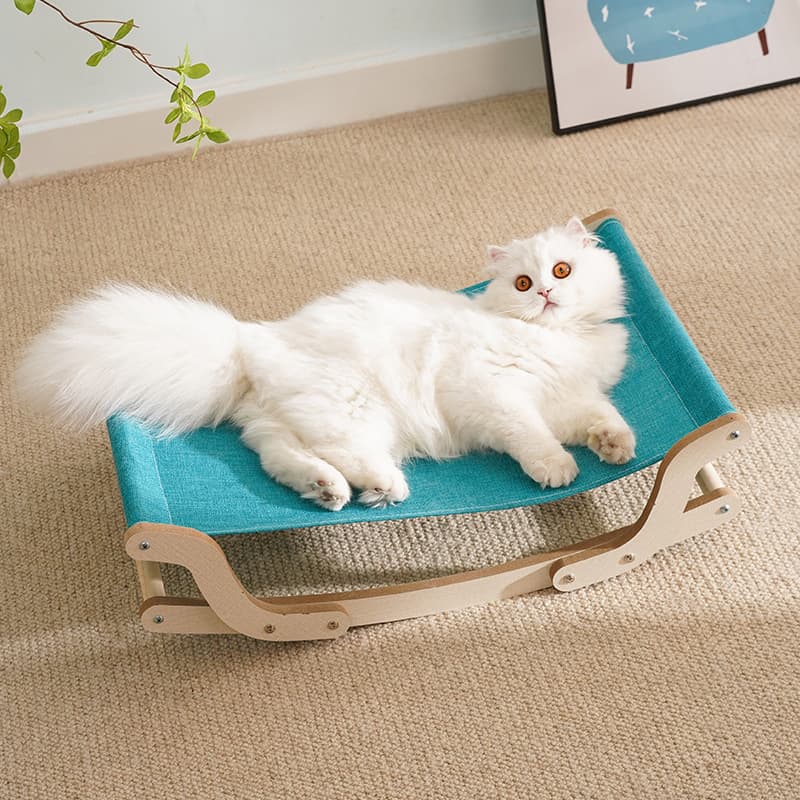 ハンモック 天然木製猫用ゆらゆらハンモックベッド