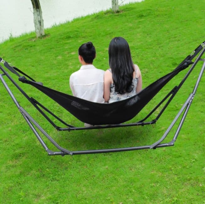ハンモック 自立式二人用屋外休憩ハンモック