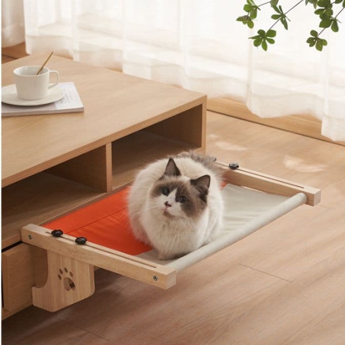 ハンモック 木製フレーム猫専用吊り下げ式休憩台
