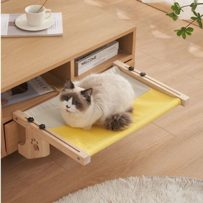 ハンモック 木製フレーム猫専用吊り下げ式休憩台
