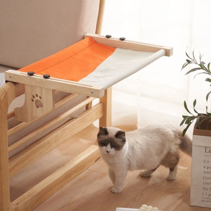 ハンモック 木製フレーム猫専用吊り下げ式休憩台
