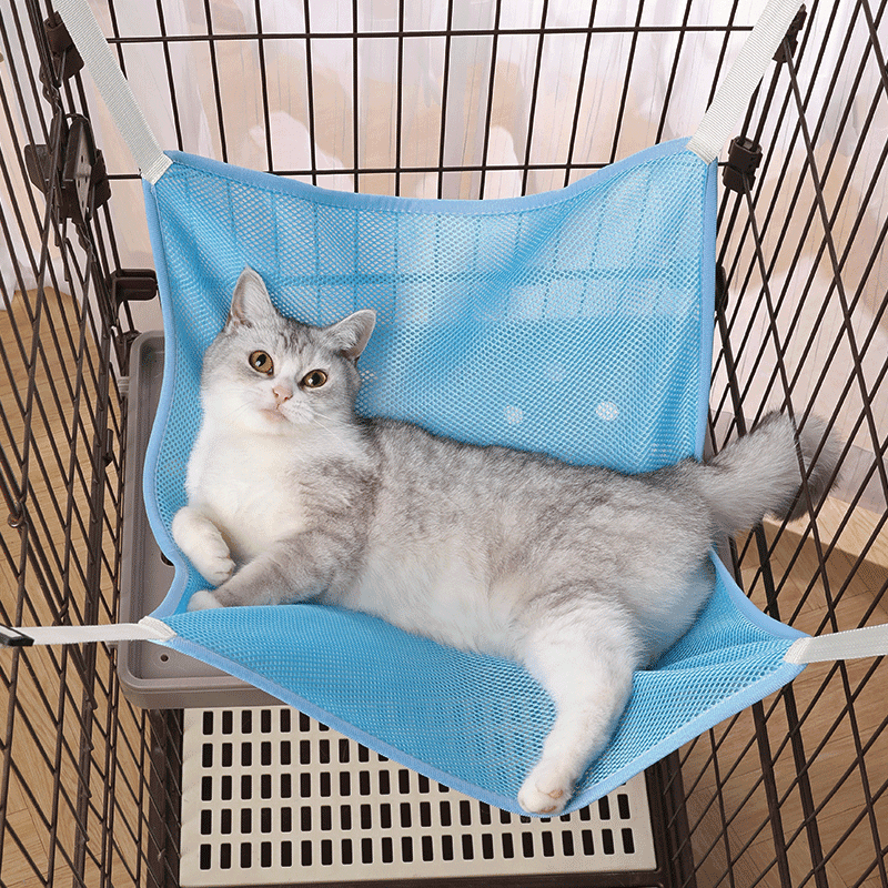ハンモック 猫用通気性メッシュケージ取付ハンモック