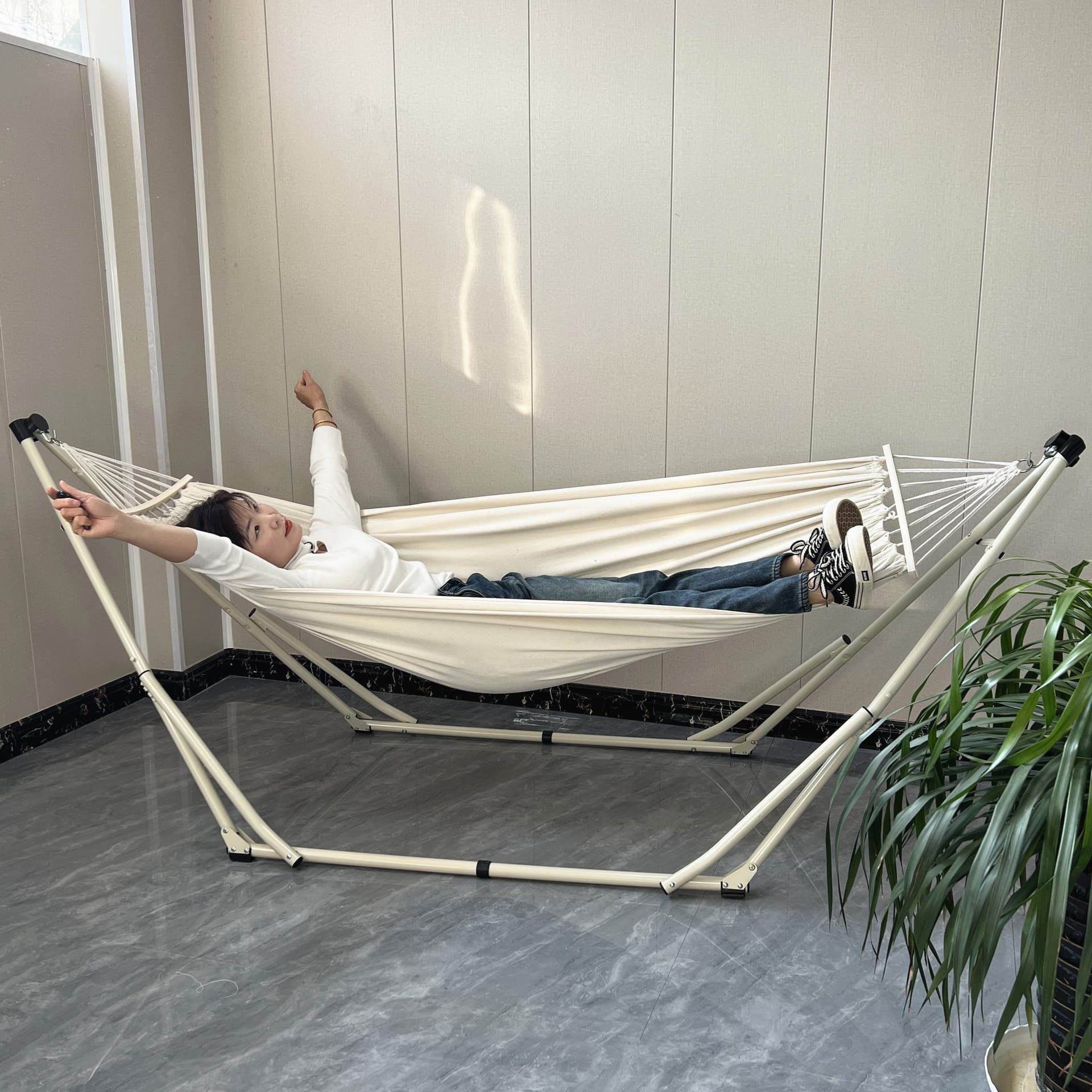 ハンモック 自立式折りたたみハンモック専用スタンド付き